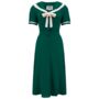 Patti Dress In Hampton Green Vintage 1940s Style, thumbnail 1 of 2