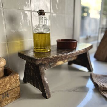 Vintage Wooden Riser Stool / Shelf Stand, 5 of 5