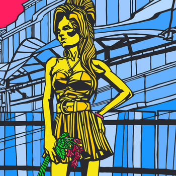 Pop Art Print Of Amy Winehouse Statue In Camden Market, 3 of 5