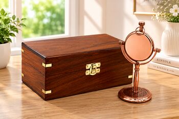 Personalised 7th Anniversary Gift Copper Desk Clock, 6 of 12
