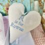 Linen Alphabet Heart, thumbnail 9 of 9