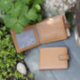 Men's Luxury Tan Leather Wallet Notecase Design Rfid Safe Personalised, thumbnail 1 of 6