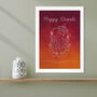 Personalised Diwali Colourful Ganesh Framed Print, thumbnail 1 of 6