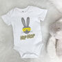 Hip Hop Bunny Babys First Easter Babygrow, thumbnail 1 of 4