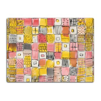 Patchwork Delight Textured Glass Chopping Boards, 7 of 8