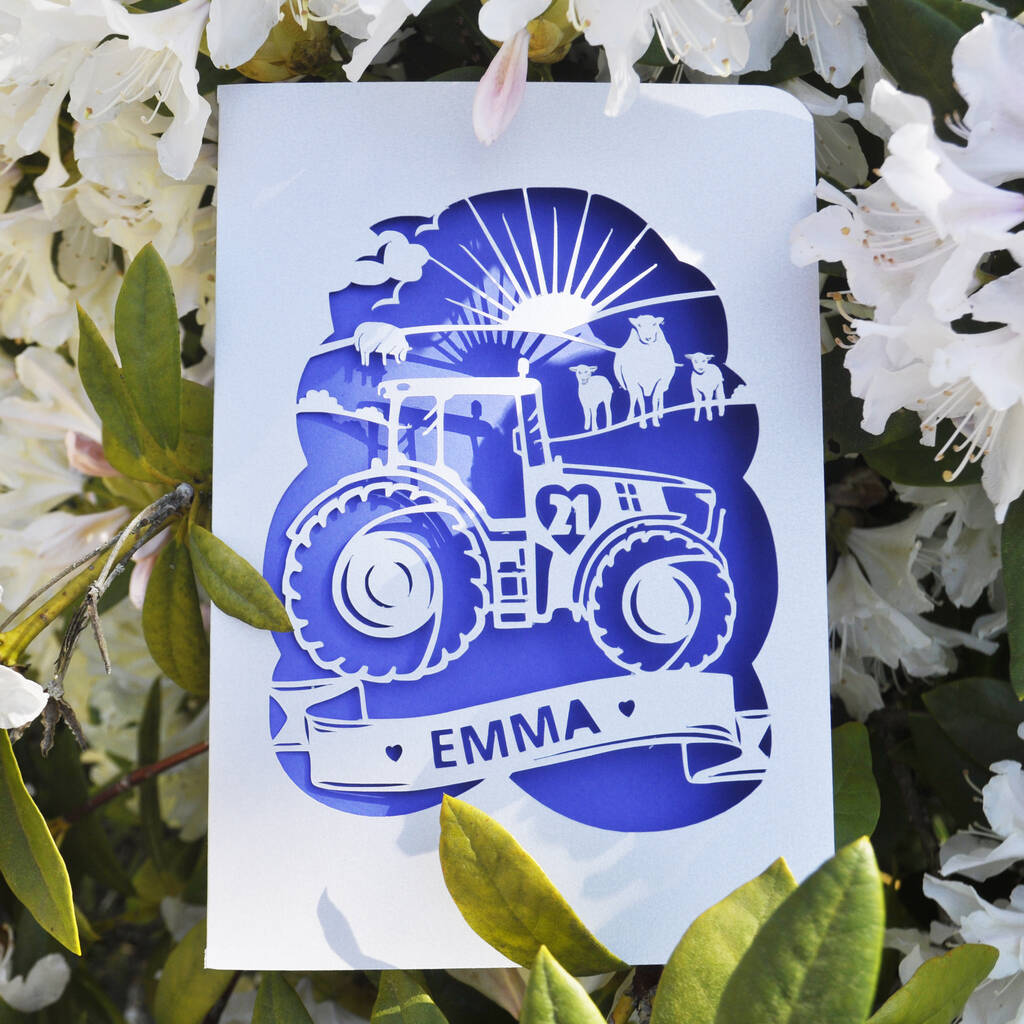 Tractor Papercut Card, 1 of 5