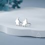 Sterling Silver Tiny Penguin Bird Stud Earrings, thumbnail 1 of 12