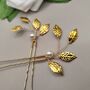 Wedding Hair Accessories Gold Set Of Two, thumbnail 4 of 12