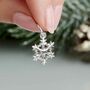 Solid Silver Snowflake Charm Or Necklace, thumbnail 1 of 7