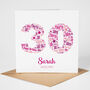 30th Birthday Card Personalised For Her, thumbnail 3 of 3