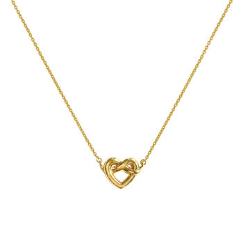 Gold Plated Sterling Silver Loveknot Necklace, 2 of 3