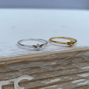 Baby Bee Ring In Gold Or Silver, 3 of 6