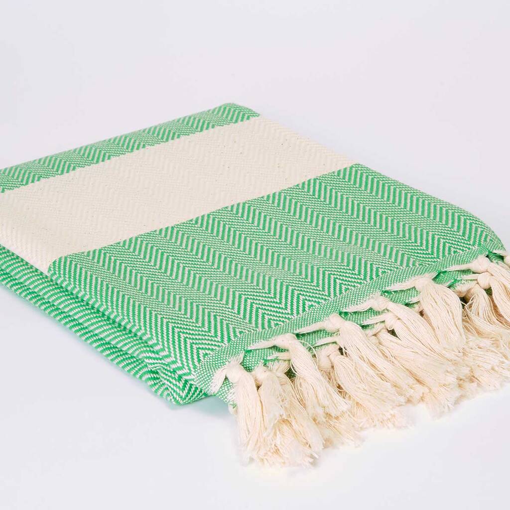 Hammam Towel/ Bath Towel Bright Green, 1 of 3