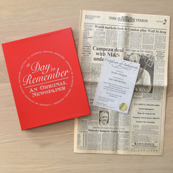 Original Newspaper From Your Date Authentic Gift, 7 of 12