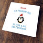 Personalised Christmas Card With Penguin, thumbnail 1 of 6