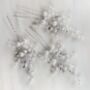 Pearl And Crystal Bridal Hair Pin Set, thumbnail 2 of 4