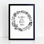 No Place Like Home Hand Lettered Wreath Print, thumbnail 2 of 2
