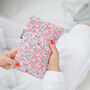 Peach Liberty Cute Personalised Hot Water Bottle, thumbnail 3 of 3