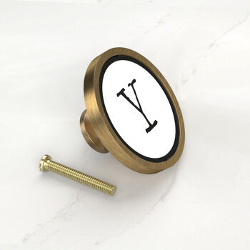 Alphabet Typewriter Letter Initial Cupboard Door Knobs, 10 of 12