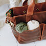 Leather Knitting And Crochet Project Bag, thumbnail 5 of 6