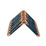 Solid Copper Vinyl Record Stand – Verdigris Green Patina Minimalist Rack, thumbnail 6 of 6