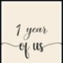 Personalised Anniversary Minimalist Typography Print Unframed, Sold As Individual Prints, thumbnail 2 of 7