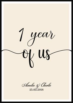 Personalised Anniversary Minimalist Typography Print Unframed, Sold As Individual Prints, 2 of 7