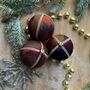 Desert Sunset Handmade Upcycled Saree Christmas Bauble, thumbnail 1 of 2