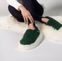 Two Tone Wool Fleece Slippers, thumbnail 1 of 3