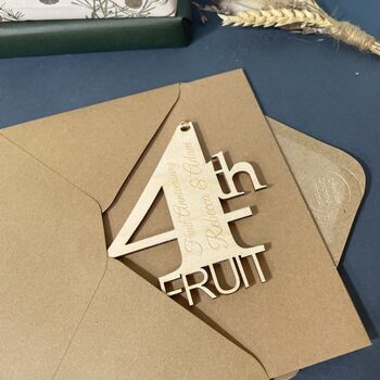 Personalised 4th Fruit Wedding Meaning Anniversary Card, 7 of 12