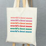 Worlds Best Mum Colourful Tote Bag, thumbnail 1 of 2