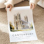 Canterbury Kent Travel Poster, thumbnail 4 of 7
