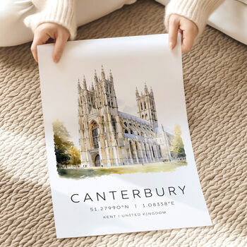 Canterbury Kent Travel Poster, 4 of 7