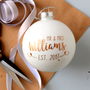 Personalised Copper Wedding Bauble Decoration, thumbnail 2 of 3