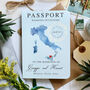 Passport Wedding Invitation Watercolour Style, thumbnail 1 of 7