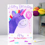 Personalised Unicorn Relation Birthday Card, thumbnail 3 of 10