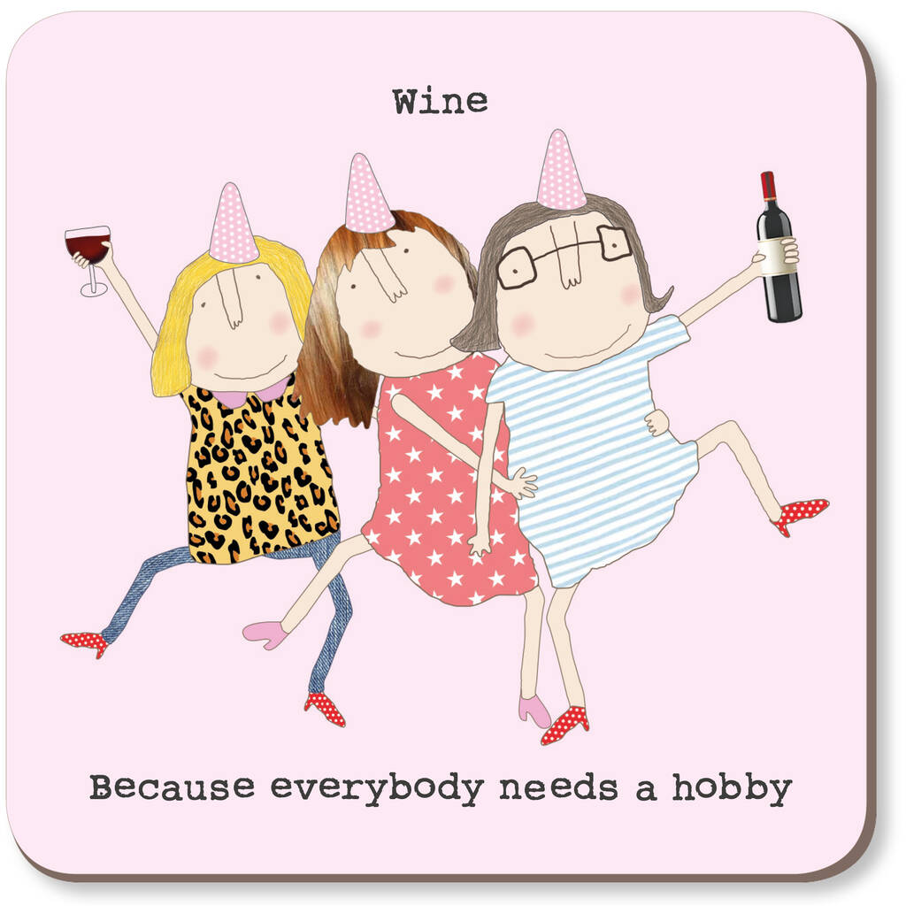 Wine Hobby Drinks Coaster By Rosie Made A Thing