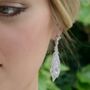 Vintage Style Feather Crystal Earrings, thumbnail 3 of 3