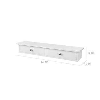 Floating Wall Mounted Storage Shelf With Two Drawers, 9 of 9