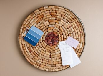 Reclaimed Wine Barrel Band Corked Bulletin Board Round, 3 of 3