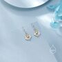 Sterling Silver Thistle Flower Drop Hook Earrings, thumbnail 5 of 10