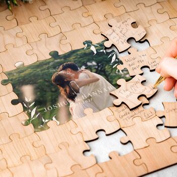 Personalised Photo Puzzle Wedding Guestbook Alternative, 3 of 11