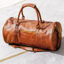 Personalised Leather Classic Duffle Weekend Bag, thumbnail 2 of 12