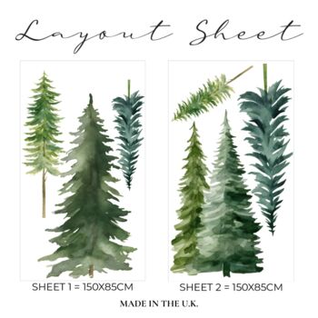 Forest Trees Textile Wall Stickers, 6 of 7