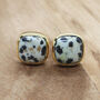 Gold Vermeil Plated Dalmatian March Birthstone Earrings, thumbnail 6 of 7