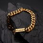 Gold Engravable 9mm Cuban Link Bracelet Unisex, thumbnail 6 of 10
