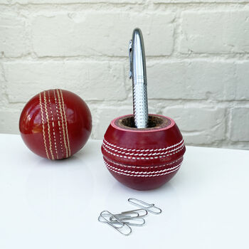 Flipper Genuine Cricket Ball Pencil Pot, 2 of 4