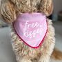 Free Kisses Valentines Dog Bandana, thumbnail 2 of 6