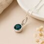 Personalised Emerald Birthstone Necklace In Sterling Silver, thumbnail 3 of 11