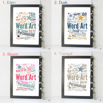 Personalised Word Art Print 'Any Words', 3 of 12